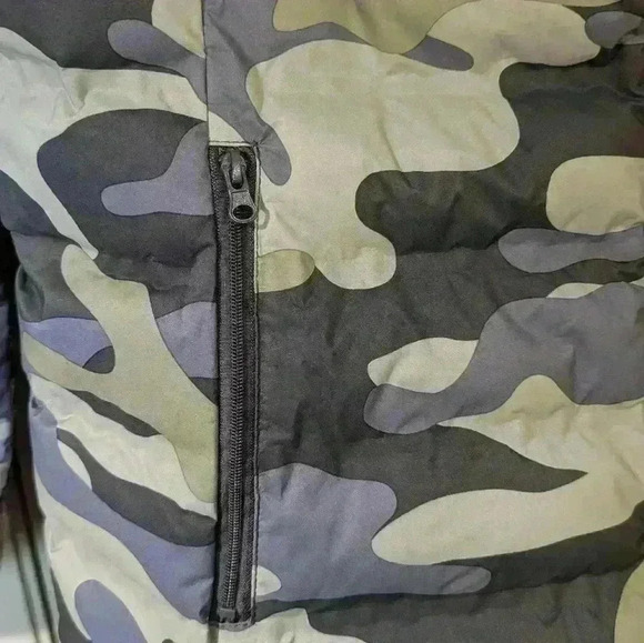NWOT Time and Tru Womens Camo Puffer Jacket Packable Removable Hood L 12-14 - Picture 3 of 12